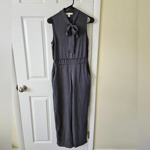 Monteau Charcoal Button-Up Blouse